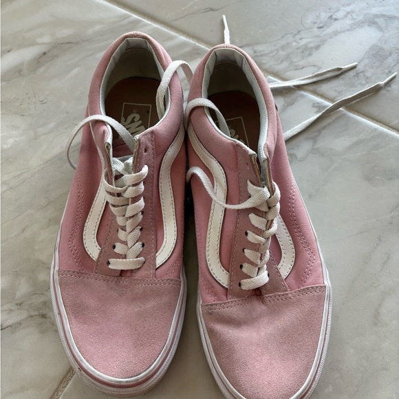 Vans Pink and White Sneakers Classic Style - Picture 2 of 4